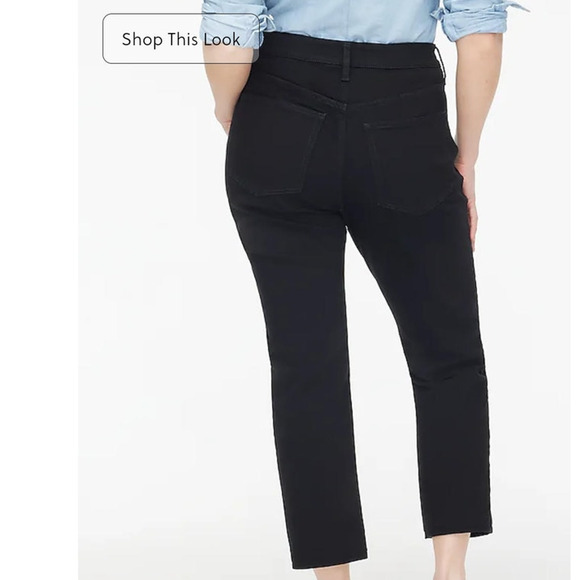 NWT J. Crew Curvy Essential Straight Black Jean In All-Day Stretch 29 - Picture 3 of 8